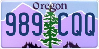 OR license plate 989CQQ