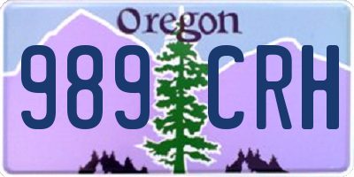 OR license plate 989CRH