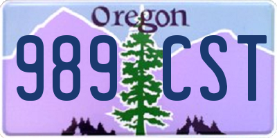 OR license plate 989CST