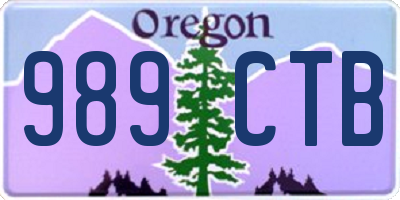 OR license plate 989CTB