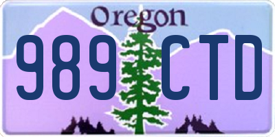 OR license plate 989CTD