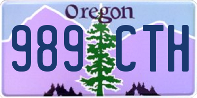 OR license plate 989CTH