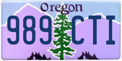OR license plate 989CTI