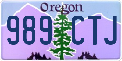 OR license plate 989CTJ