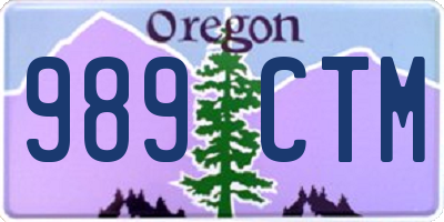 OR license plate 989CTM