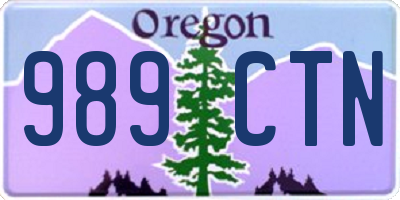 OR license plate 989CTN
