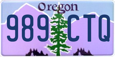 OR license plate 989CTQ