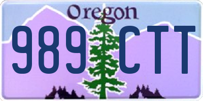 OR license plate 989CTT