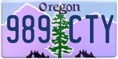 OR license plate 989CTY