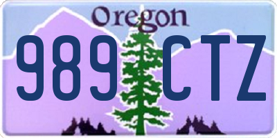 OR license plate 989CTZ