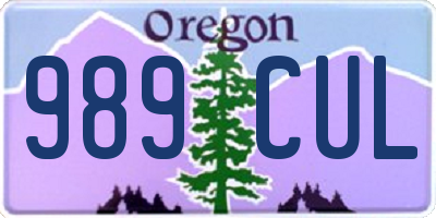 OR license plate 989CUL