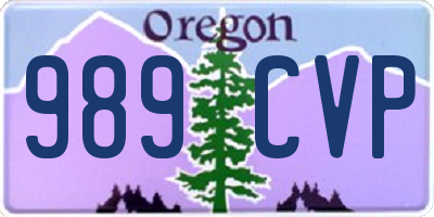 OR license plate 989CVP