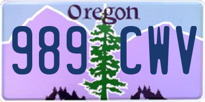OR license plate 989CWV