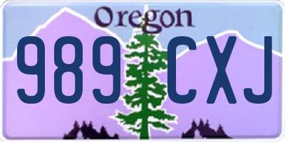 OR license plate 989CXJ