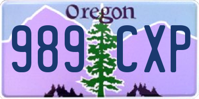 OR license plate 989CXP