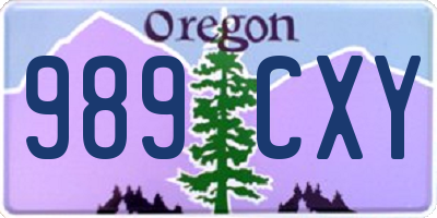 OR license plate 989CXY
