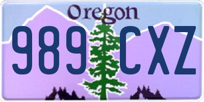 OR license plate 989CXZ