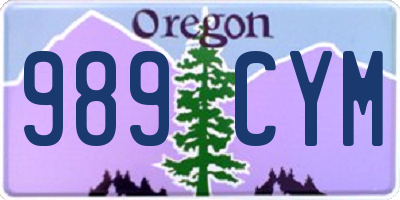 OR license plate 989CYM