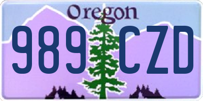 OR license plate 989CZD