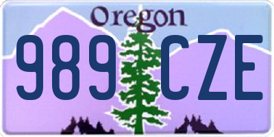 OR license plate 989CZE