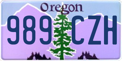OR license plate 989CZH