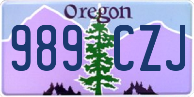 OR license plate 989CZJ