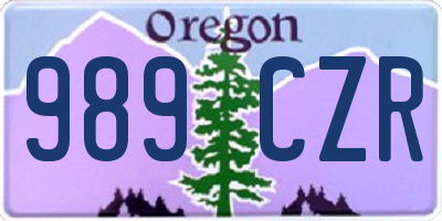 OR license plate 989CZR