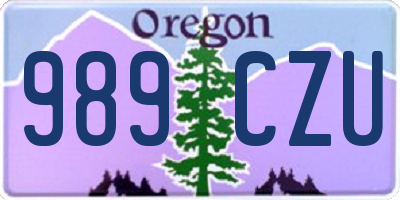 OR license plate 989CZU