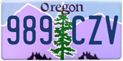 OR license plate 989CZV