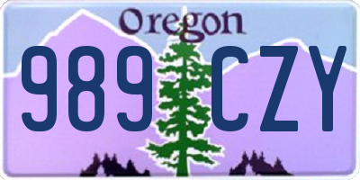 OR license plate 989CZY