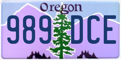 OR license plate 989DCE