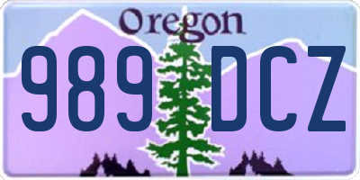 OR license plate 989DCZ