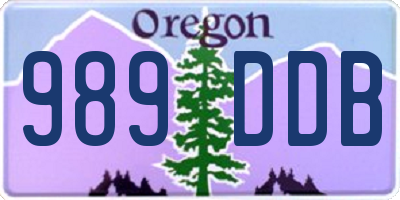 OR license plate 989DDB