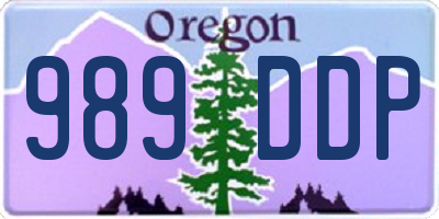 OR license plate 989DDP