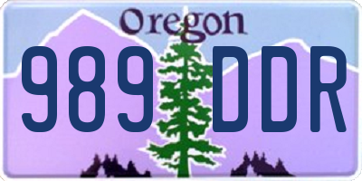 OR license plate 989DDR