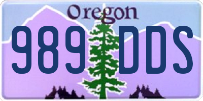 OR license plate 989DDS