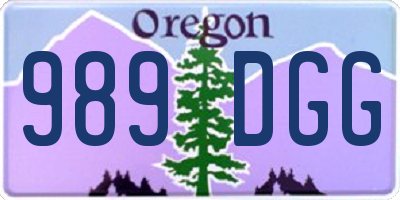 OR license plate 989DGG