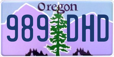OR license plate 989DHD