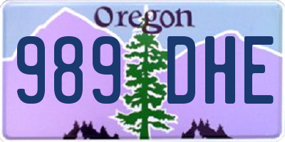 OR license plate 989DHE
