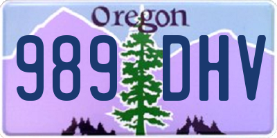 OR license plate 989DHV