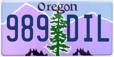 OR license plate 989DIL