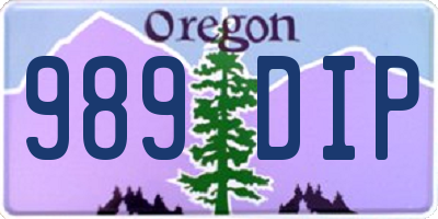 OR license plate 989DIP