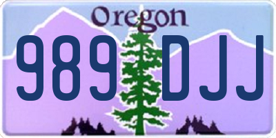 OR license plate 989DJJ