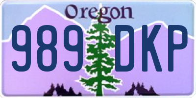 OR license plate 989DKP