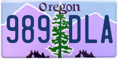 OR license plate 989DLA