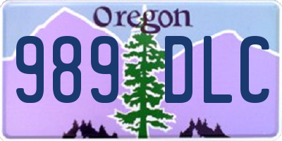 OR license plate 989DLC