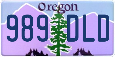 OR license plate 989DLD