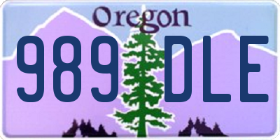 OR license plate 989DLE