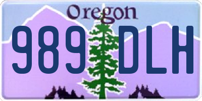 OR license plate 989DLH