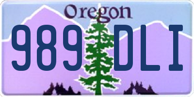 OR license plate 989DLI